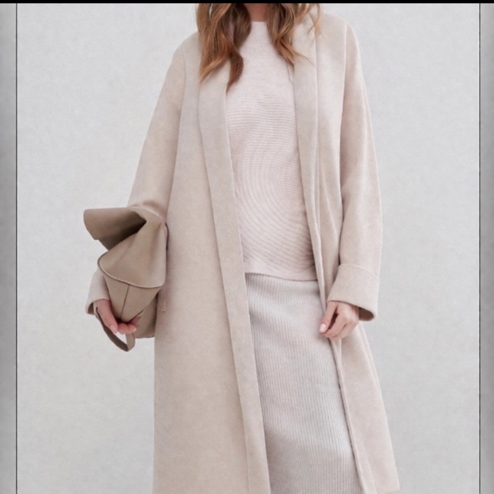 Missguided Long Cream Duster Coat